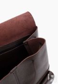Женский кожаный рюкзак с карманами темно-коричневый B010 brown grain