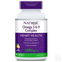 Natrol - Комплекс омега 3-6-9 со вкусом лимона, 90 капсул