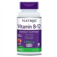 Natrol - Витамин B-12 быстрорастворимый со вкусом клубники 5000 мкг, 100 та