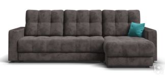 Угловой диван BOSS Classic XL велюр Alkantara серый