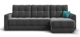 Угловой диван BOSS Classic XL велюр Monolit серый