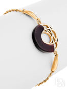 Изящный браслет из позолоченного серебра и вишнёвого янтаря «Савой» Amberho