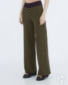 Широкие брюки P.A.R.O.S.H. RALLYD570576 коричневый+желтый+принт s