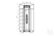 Шкаф угловой Ассоль АС-52К с зеркалом (левый) АС-52K-зерк-лев-бел-дер фото 2