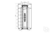 Шкаф угловой Ассоль АС-52К с зеркалом (правый) АС-52K-пр-бел-дер-зеркало фото 2