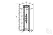 Шкаф угловой Ассоль АС-52K с зеркалом (левый) АС-52K-зеркало-левый-вани фото 3