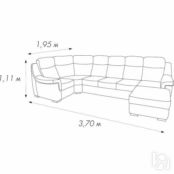 Угловой диван Веста 3 с оттоманкой