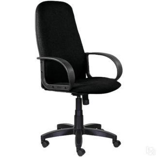 Кресло офисное BRABIX Praktik EX-279 черное, ткань, кожзам