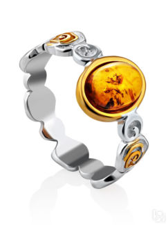 Изящное кольцо «Валетта» в цветочном дизайне Amberholl