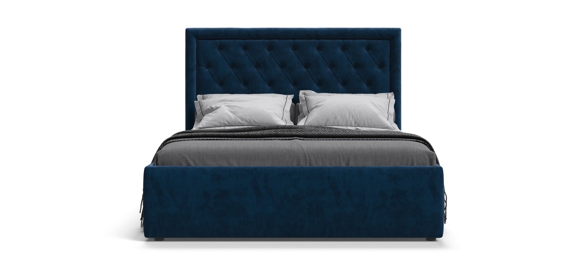 Кровать BOSS CLASSIC велюр Monolit синяя