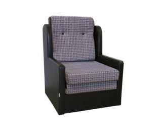Кресло кровать Классика Д экокожа+серый велюр