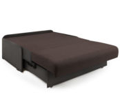 Диван кровать Коломбо БП 140 рогожка шоколад и экокожа шоколад