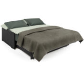 Диван кровать Коломбо БП 160 шенилл серый и экокожа черный