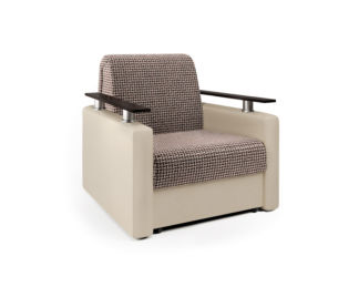 Кресло-кровать Шарм Корфу коричневый и экокожа беж