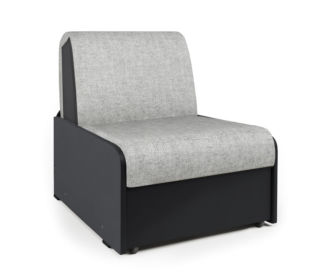 Кресло-кровать Коломбо БП шенилл серый и экокожа черный