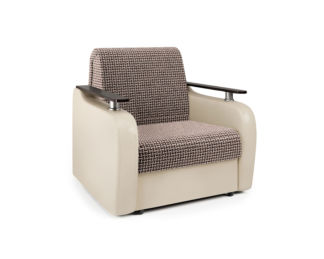 Кресло-кровать Гранд Д Корфу коричневый и экокожа беж