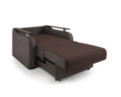 Кресло-кровать Гранд Д рогожка шоколад и экокожа шоколад