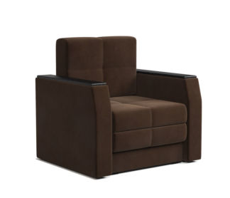 Кресло-кровать Атлант велюр коричневый