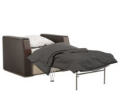 Кресло-кровать Атлант экокожа коричневый бежевый
